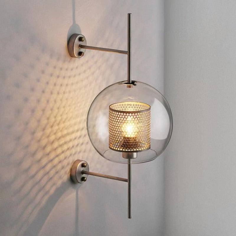 Stilren Vägglampa med Sexkantig Design och Varmt Ljus
