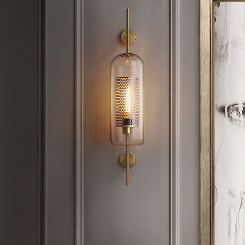 Stilren Vägglampa med Sexkantig Design och Varmt Ljus