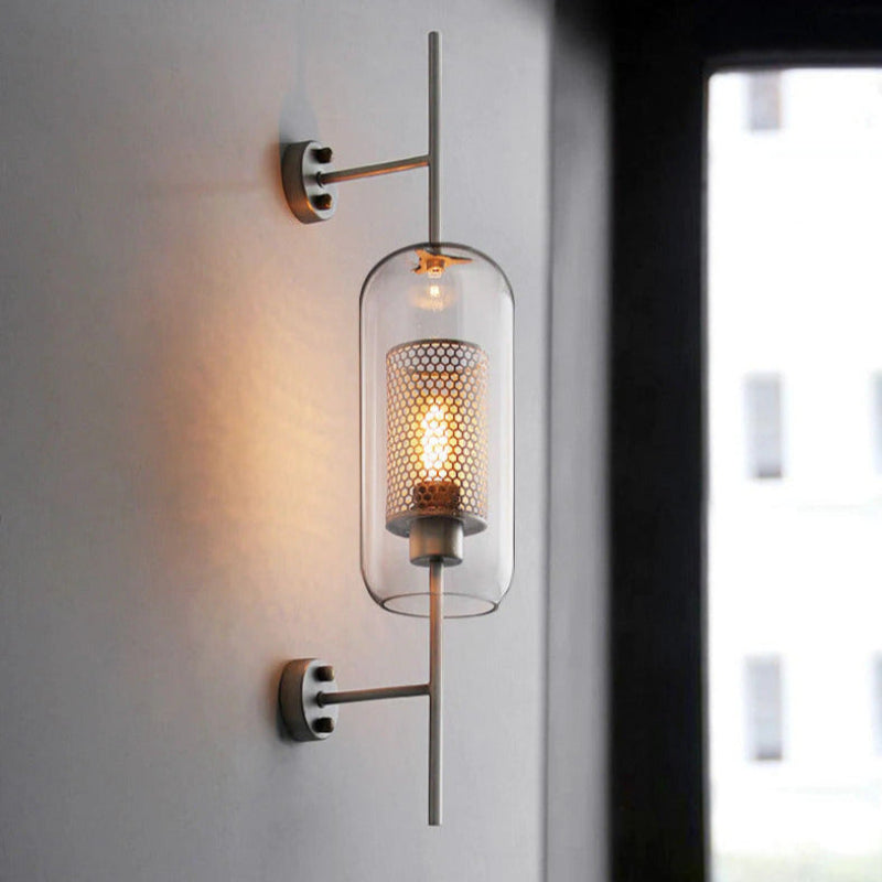 Stilren Vägglampa med Sexkantig Design och Varmt Ljus