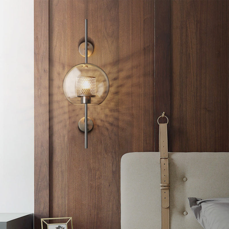 Stilren Vägglampa med Sexkantig Design och Varmt Ljus