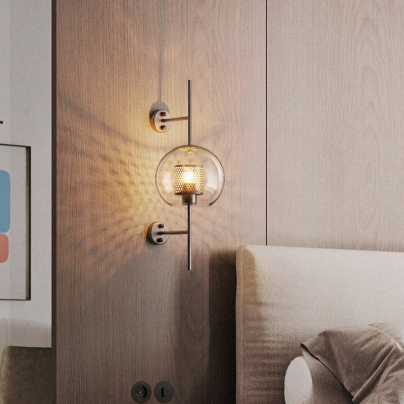 Stilren Vägglampa med Sexkantig Design och Varmt Ljus