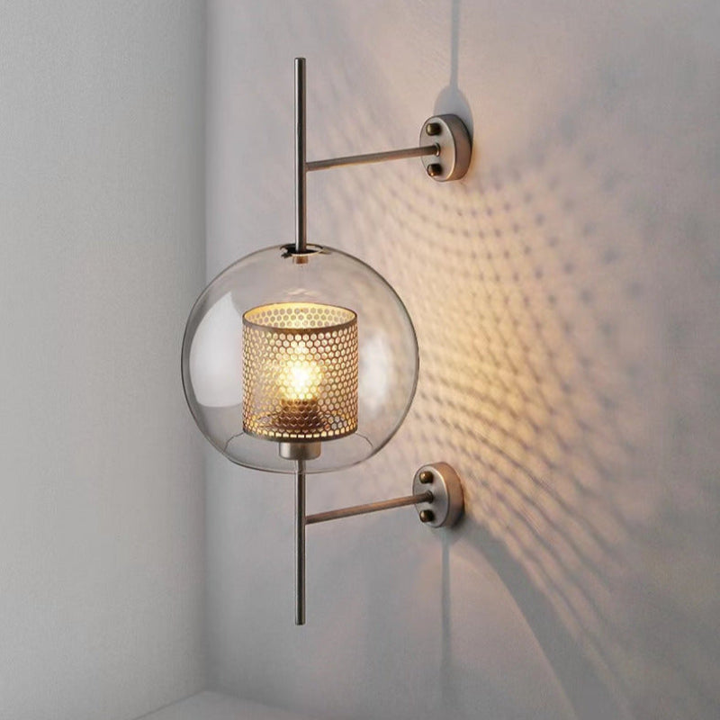 Stilren Vägglampa med Sexkantig Design och Varmt Ljus
