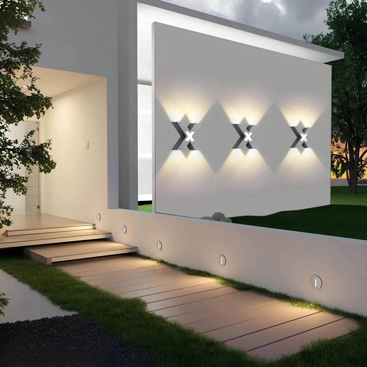 Elegant LED-væglampe med vejrbestandig funktionalitet