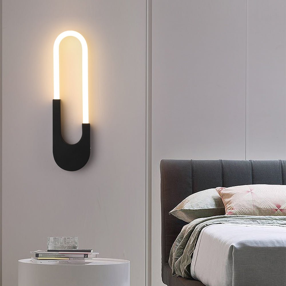 Stilren oval LED-vägglampa med mjuk belysning