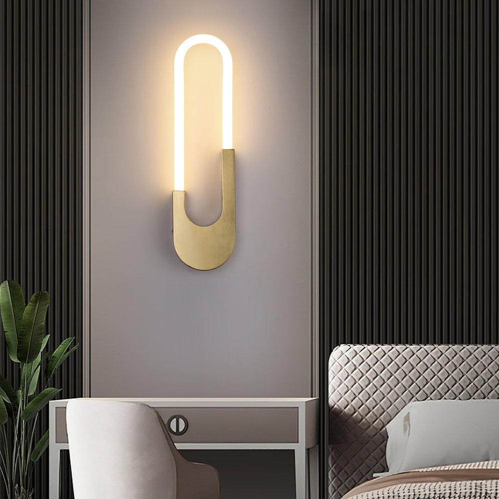 Stilren oval LED-vägglampa med mjuk belysning