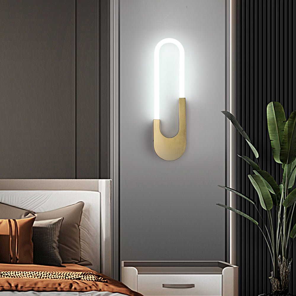 Stilren oval LED-vägglampa med mjuk belysning
