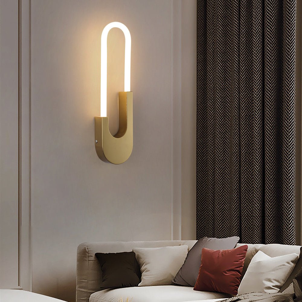 Stilren oval LED-vägglampa med mjuk belysning