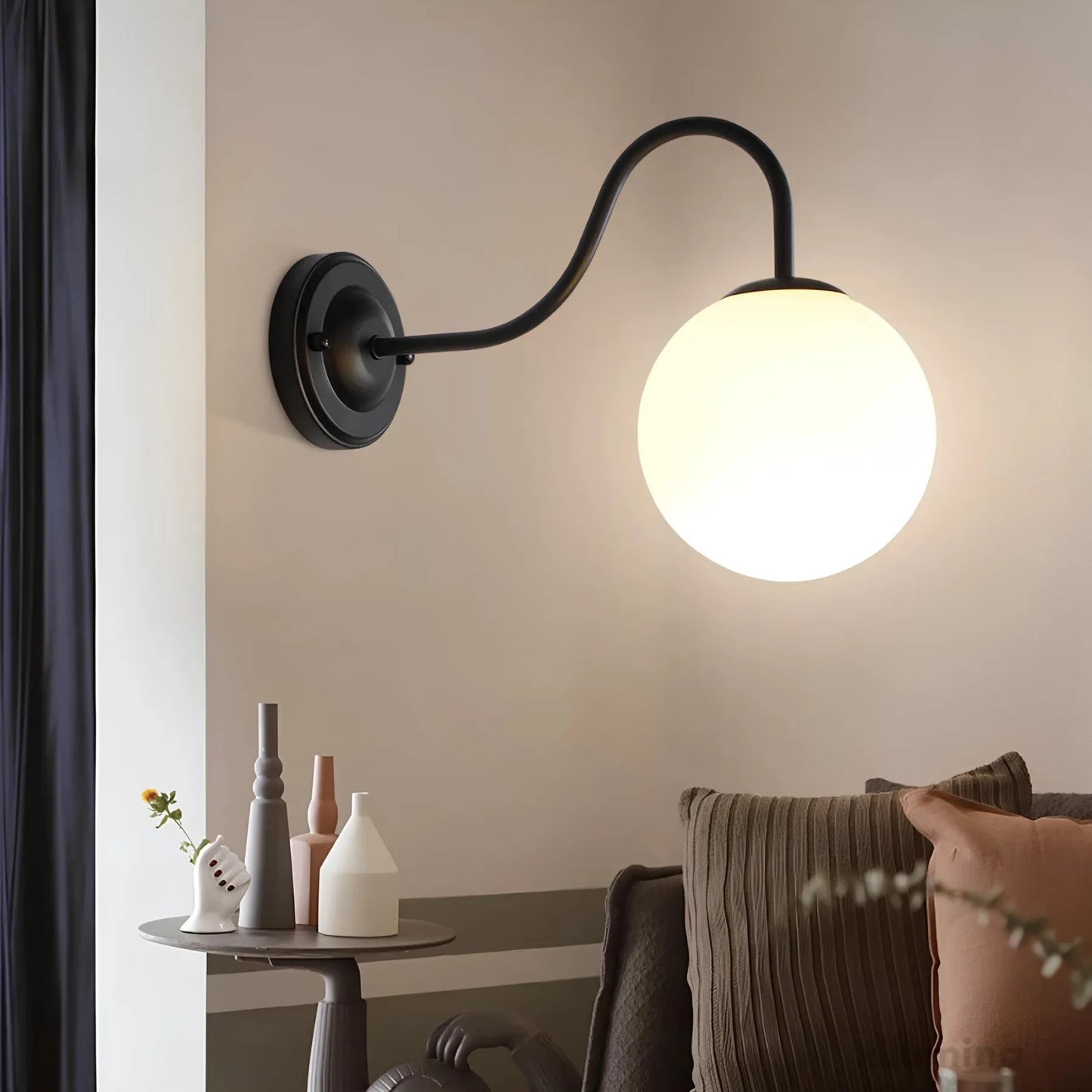 Stilfuld LED Væglampe i Glas – Energibesparende Elegance