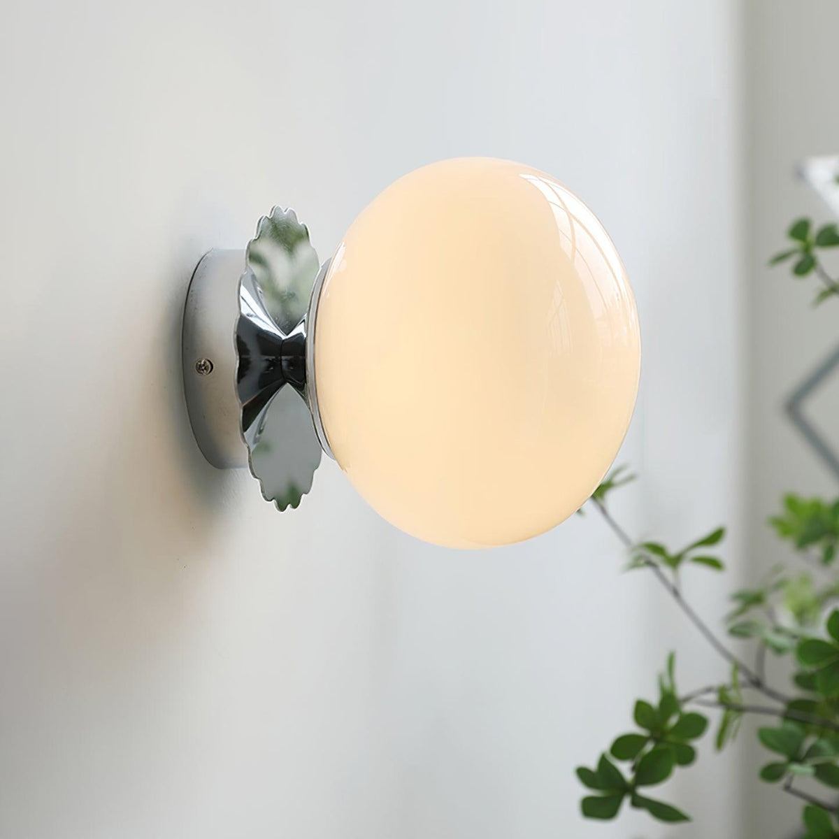 Snygg glasvägglampa med mjukt ljus för det moderna hemmet