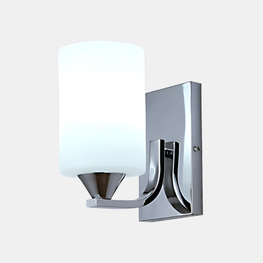 Elegant LED-vägglampa i krom med modern design