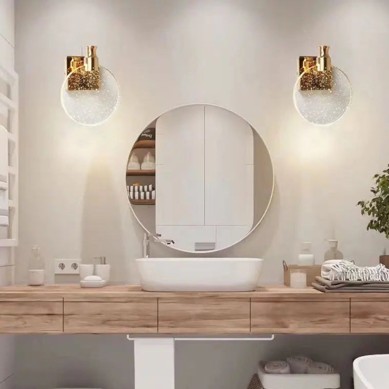 Elegant kristall LED-vägglampa – Stilfull atmosfär till hemmet