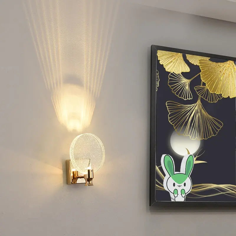Elegant kristall LED-vägglampa – Stilfull atmosfär till hemmet