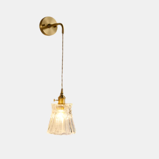 Elegant LED-vägglampa i klart glas för stämningsfull belysning