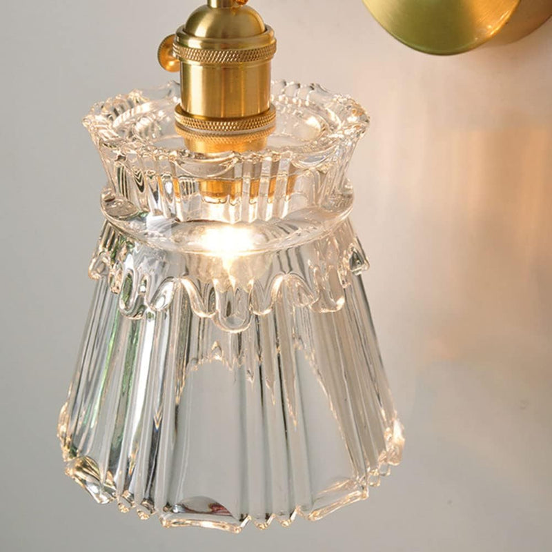 Elegant LED-vägglampa i klart glas för stämningsfull belysning