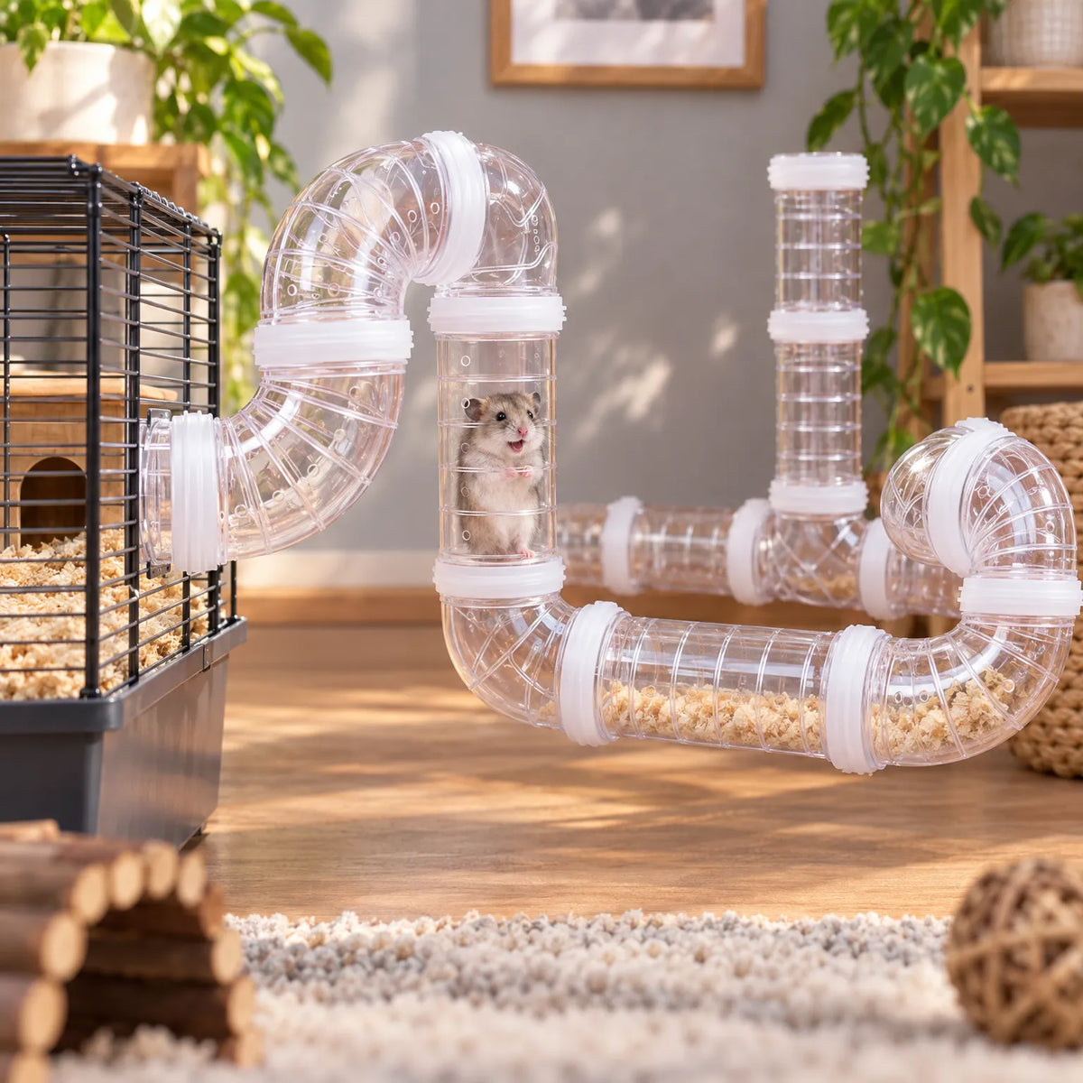 Modulopbygget Gennemsigtig Hamstertunnel - VarioTunnel