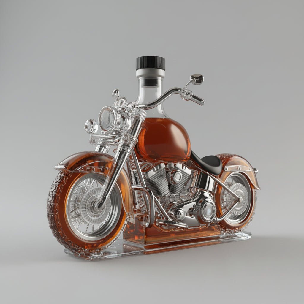 Motorcykel Whisky Karaffel - Unik V-Twin Glasdesign