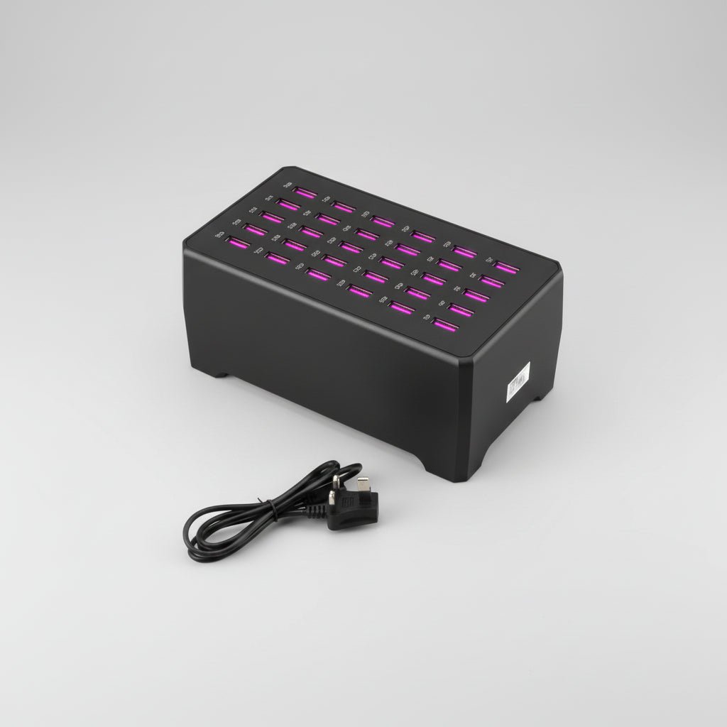Effektiv USB Opladerstation til Flere Enheder Samtidigt
