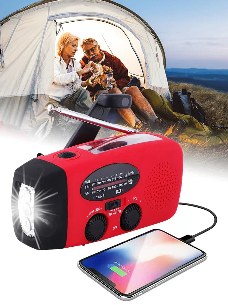 Nødvendig Radio med Solcelle & Håndsving - Altid Forbundet