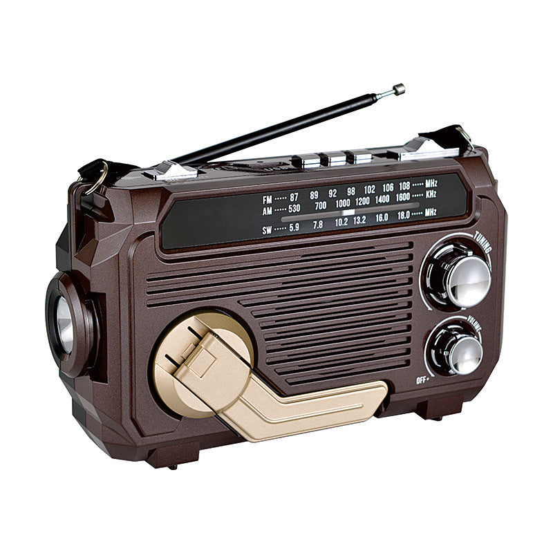 Retro Soldrevet Radio med AM/FM/SW og Bæredygtig Energi