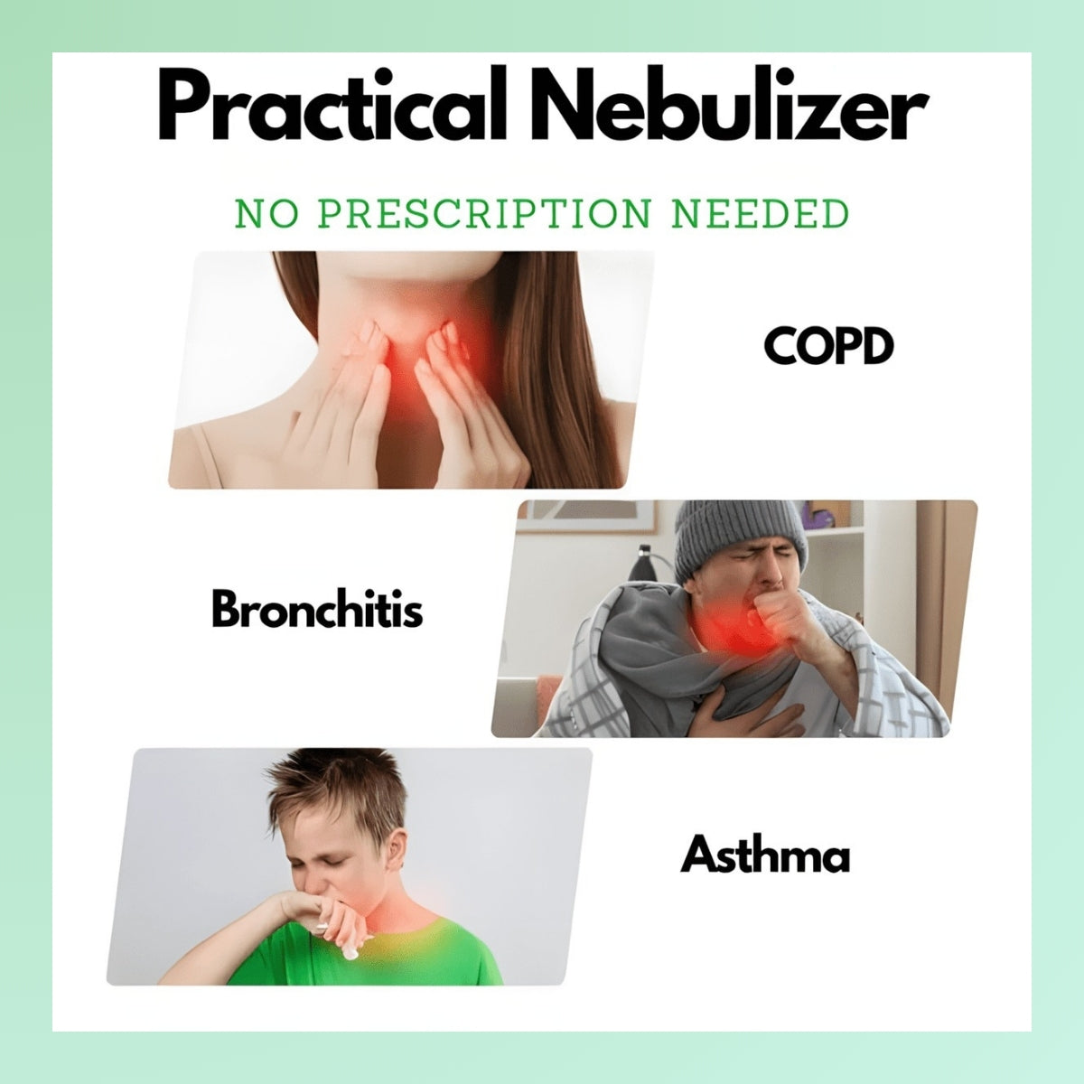 Portabel Kompakt Inhalator til Astma – Nebulisator til Hjemmet og Rejser