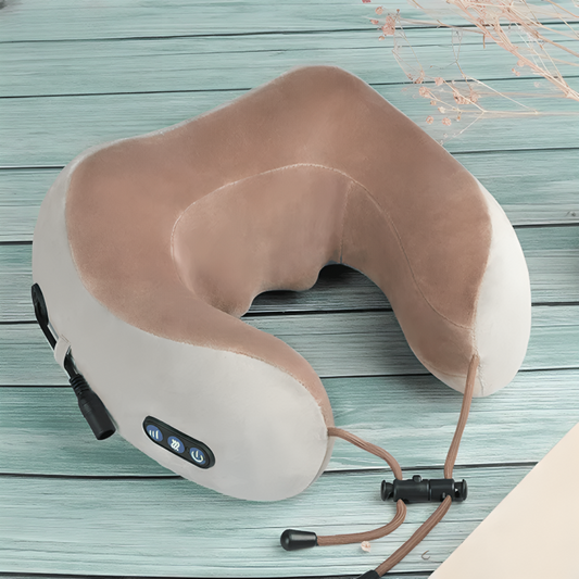 Komfortabel Rejsepude med Varme og Massagefunktion