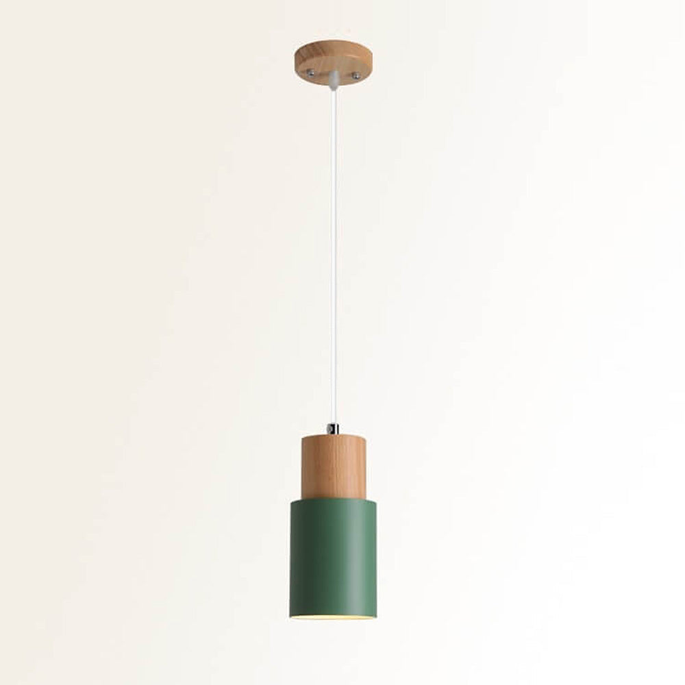 Elegant Träpendel i Svart – Modern Cylinderdesign