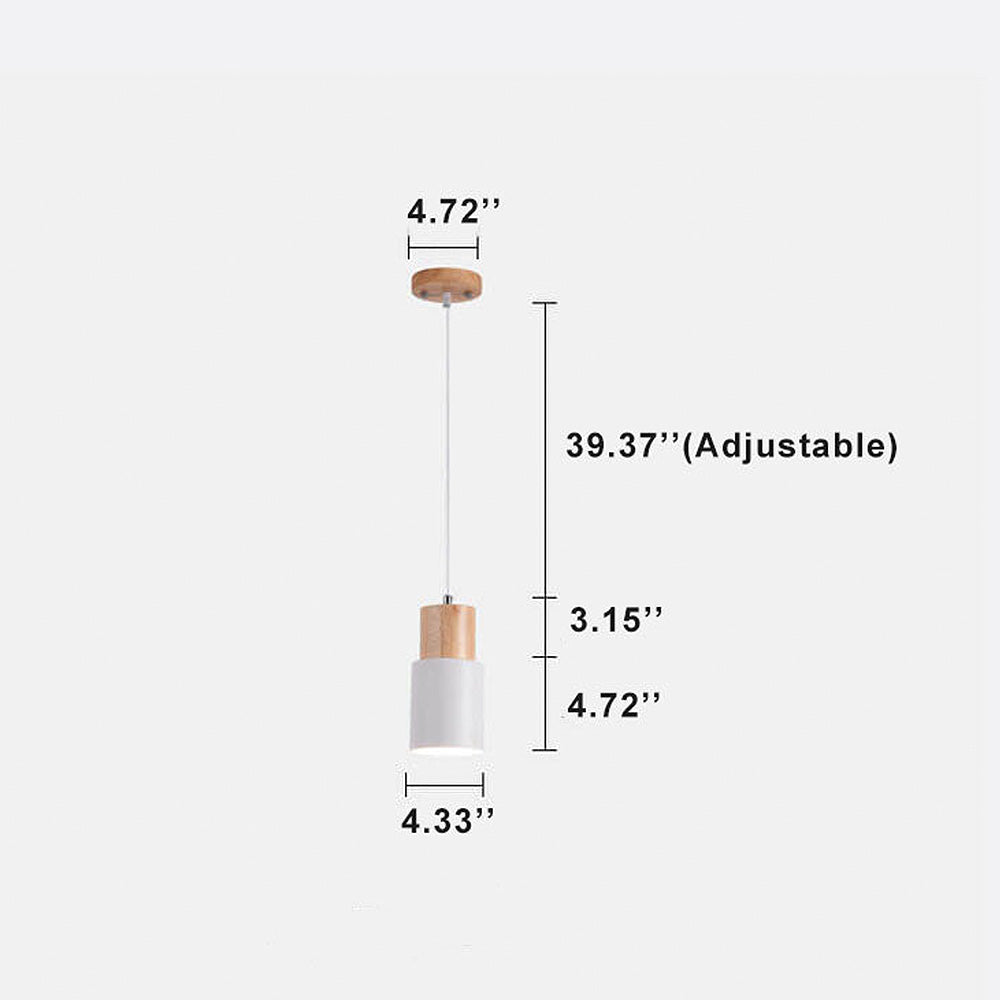 Elegant Träpendel i Svart – Modern Cylinderdesign
