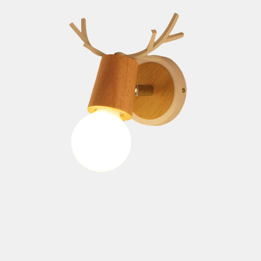 Älgformad LED-vägglampa: Justerbar, mjuk belysning
