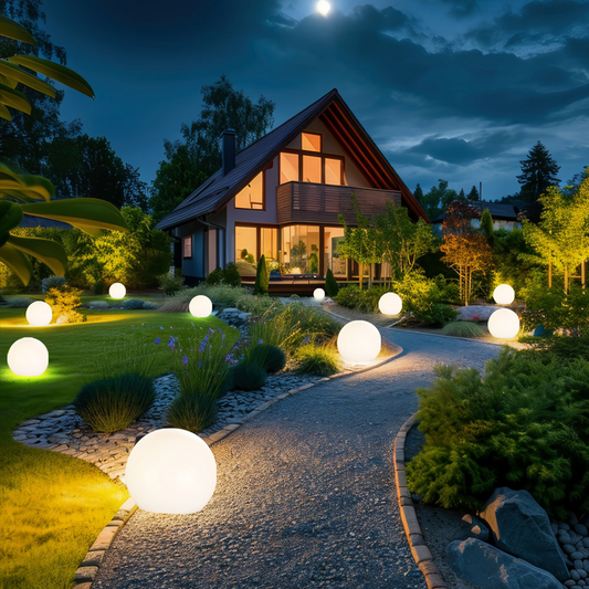 Elegant solcellskulelampa till trädgården – stämningsfull LED-belysning