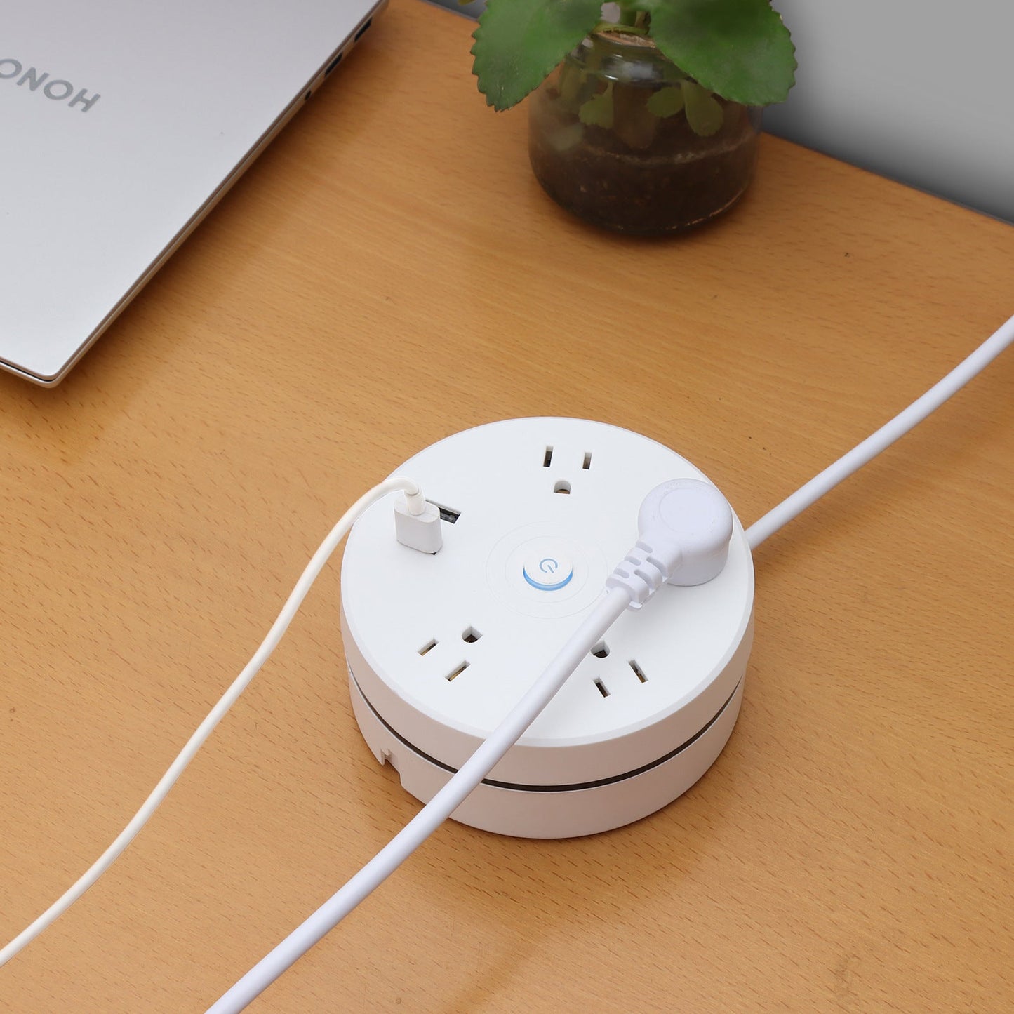 Round Total Connect-kabel för strömförlängning