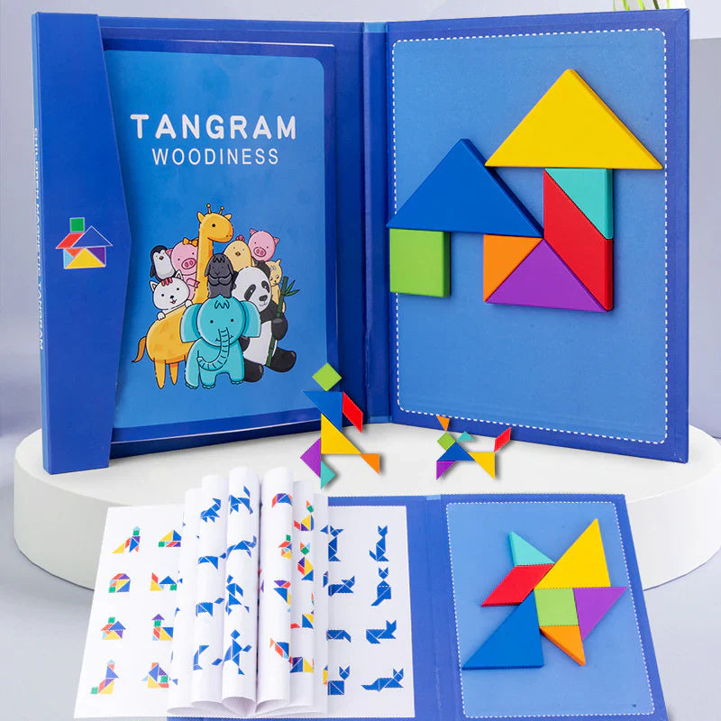 Magnetisk Tangram Bok - Kreativ Lek & Lärande på Språng