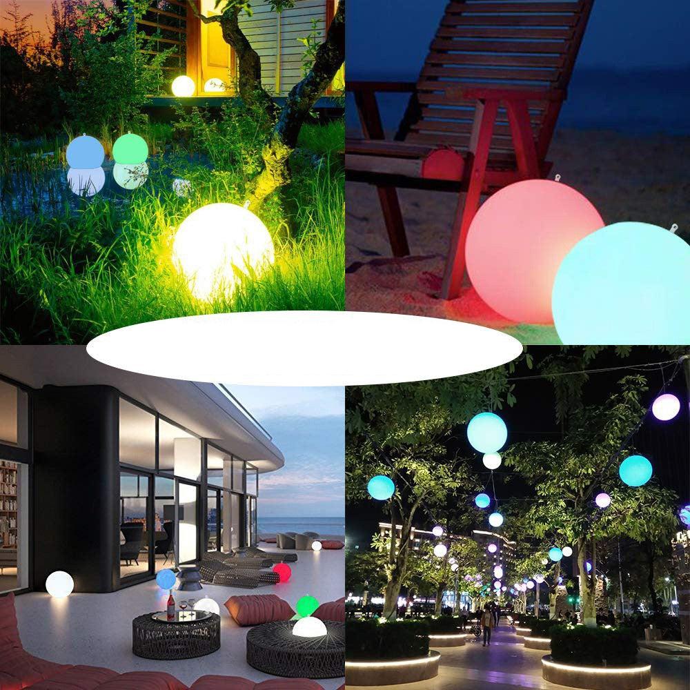 Färgad LED-strandboll med fjärrkontroll – GlowSphere för nattunderhållning