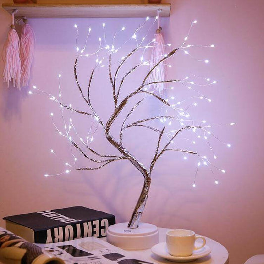 Färgrik LED-bordslampa med trädesign - Skapa atmosfär