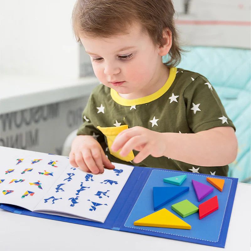 Magnetisk Tangram Bok - Kreativ Lek & Lärande på Språng