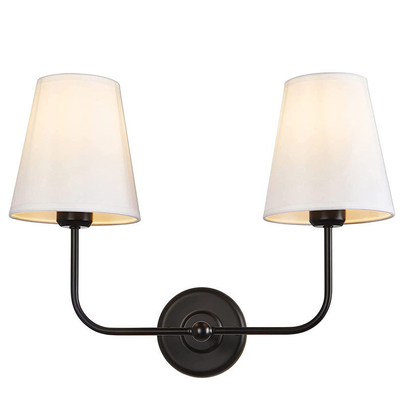 Modern Vägglampa med Linneskärm - Mjuk Belysning för Hemmet