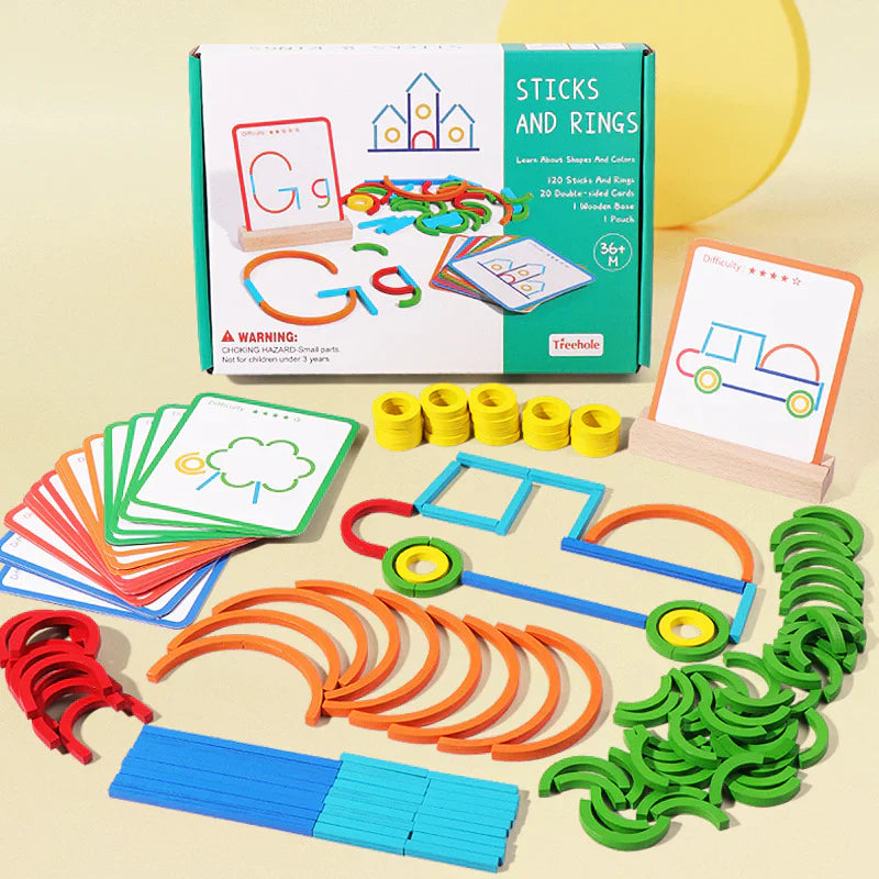 Montessori Læringslegetøj: Stabelringe for Kreativ Udvikling