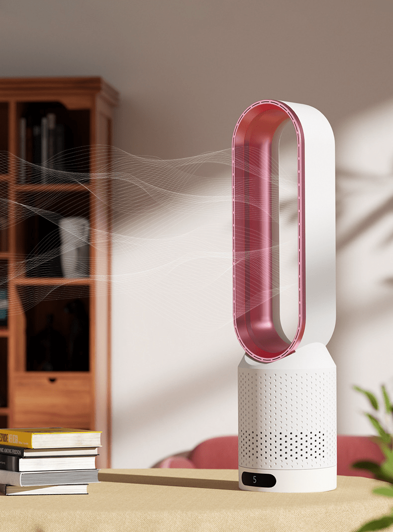 Bærbar luftkøler – ventilator med kølefunktion og LED-lys