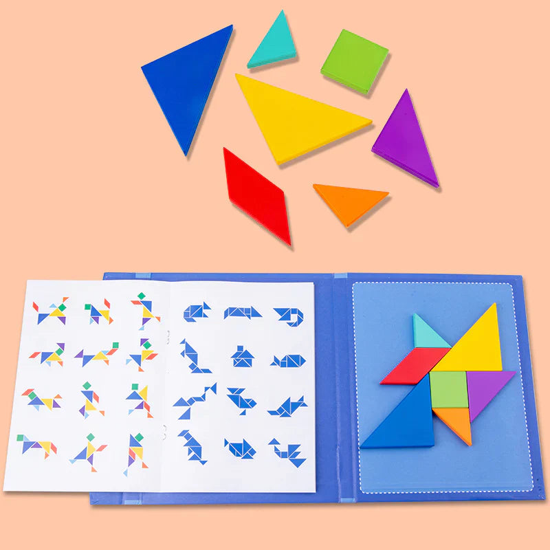 Magnetisk Tangram Bok - Kreativ Lek & Lärande på Språng