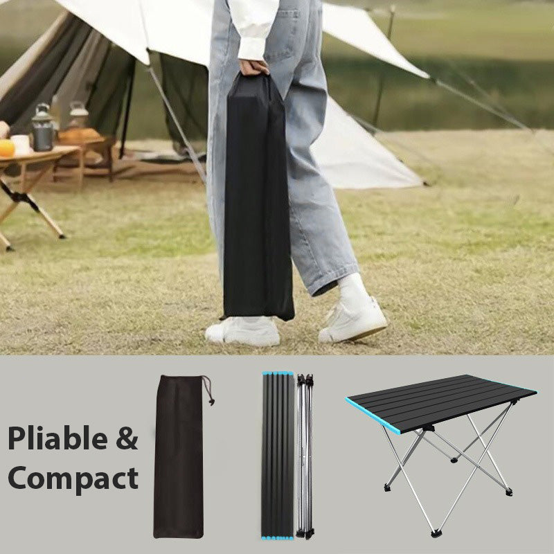 Sammenklappelig Campingbord i Aluminium – Let og Robust
