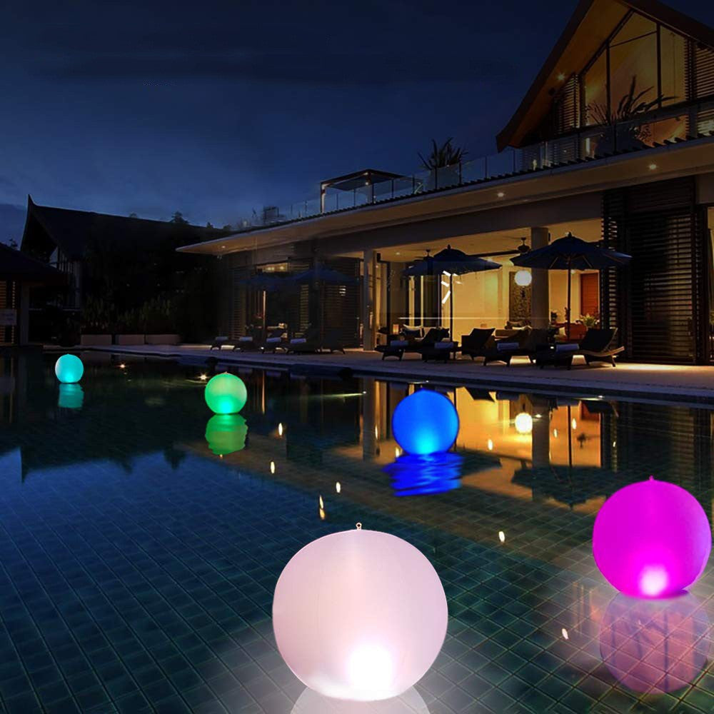 Färgad LED-strandboll med fjärrkontroll – GlowSphere för nattunderhållning