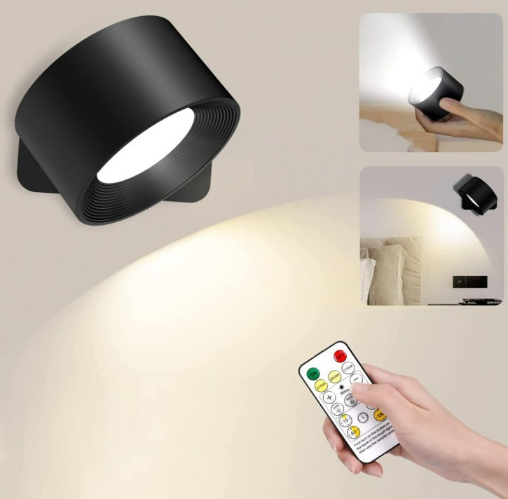 Modern vägglampa med USB-laddning och justerbara ljusinställningar