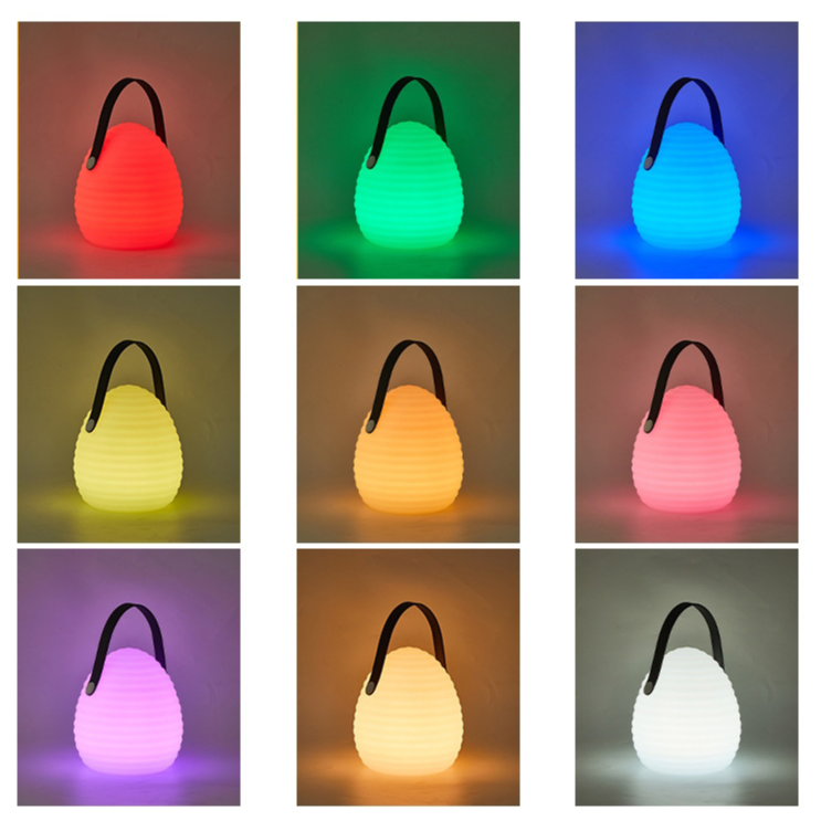 Elegant LED-utomhuslampa med färgglatt ljus till trädgården