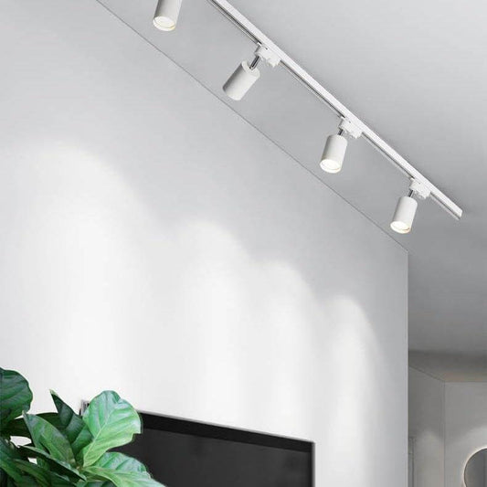 Moderne LED Loftlampe med Justerbare Spotlys i Sort Metal