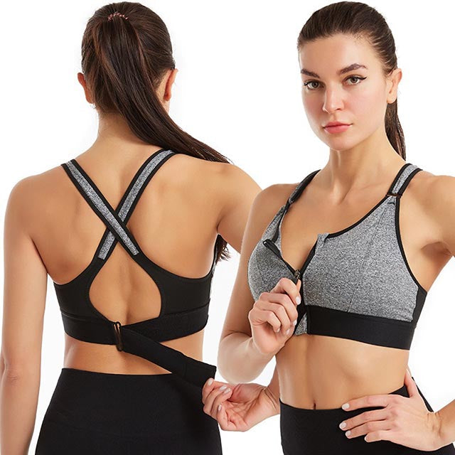 Justerbar sport-bh i andningsbart tyg för optimalt stöd