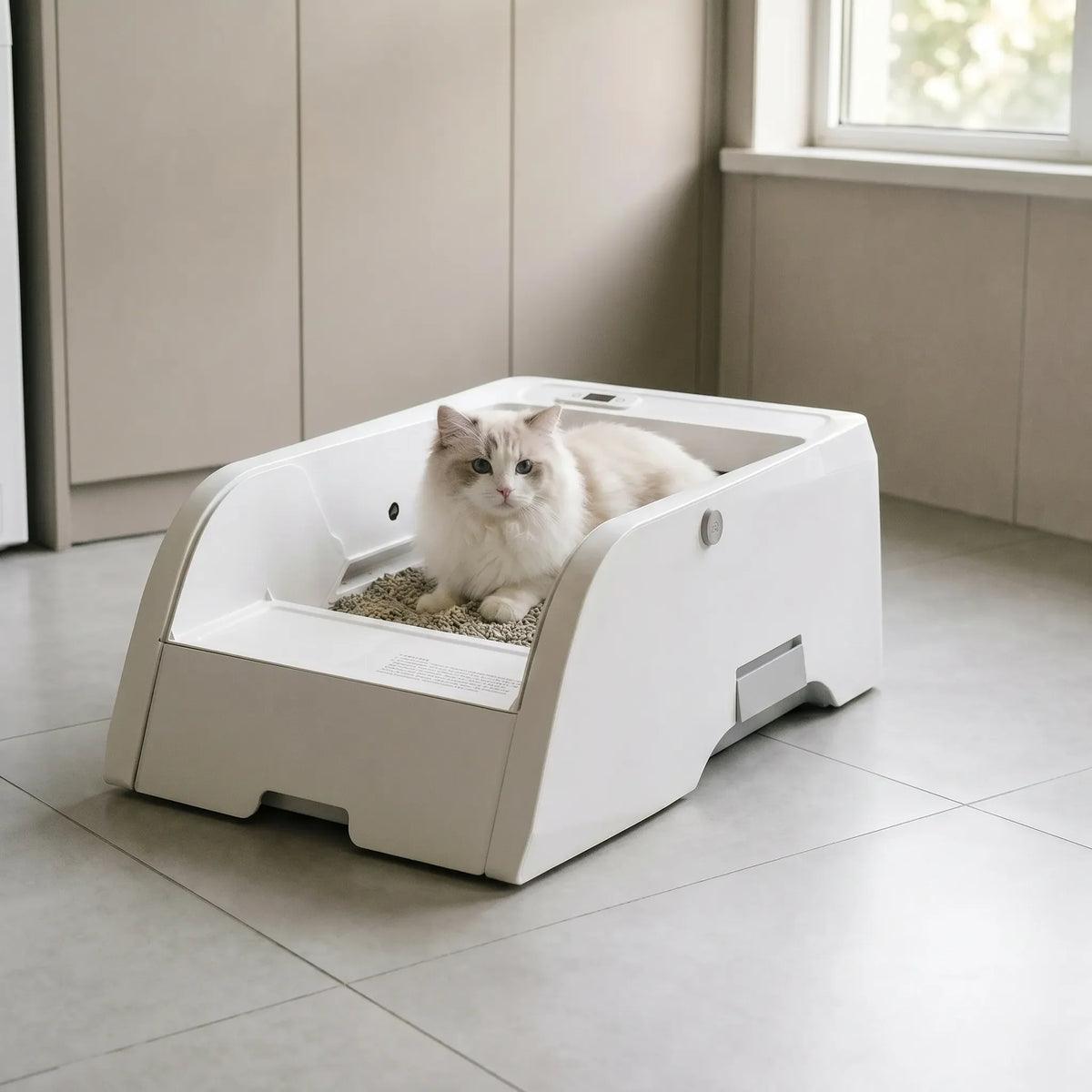 Öppen elektrisk kattlåda