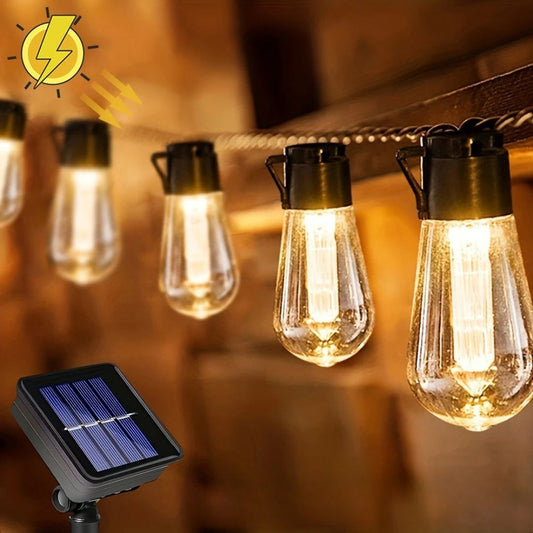 Soldriven LED-ljusslinga för Trädgården – Energieffektiv Belysning