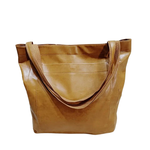 Elegant Retro Lædertaske med Stor Kapacitet