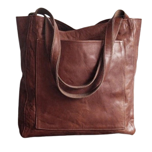 Elegant Retro Lædertaske med Stor Kapacitet