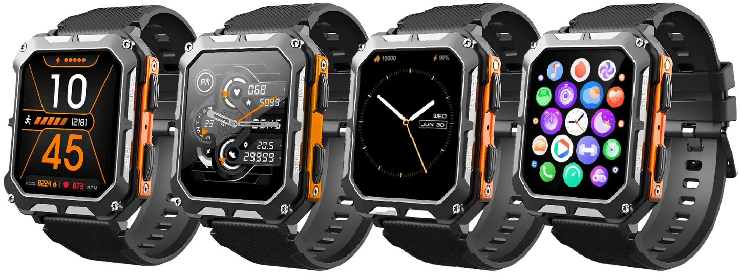 Robust Smartwatch med Pulsmonitor og Skridttæller