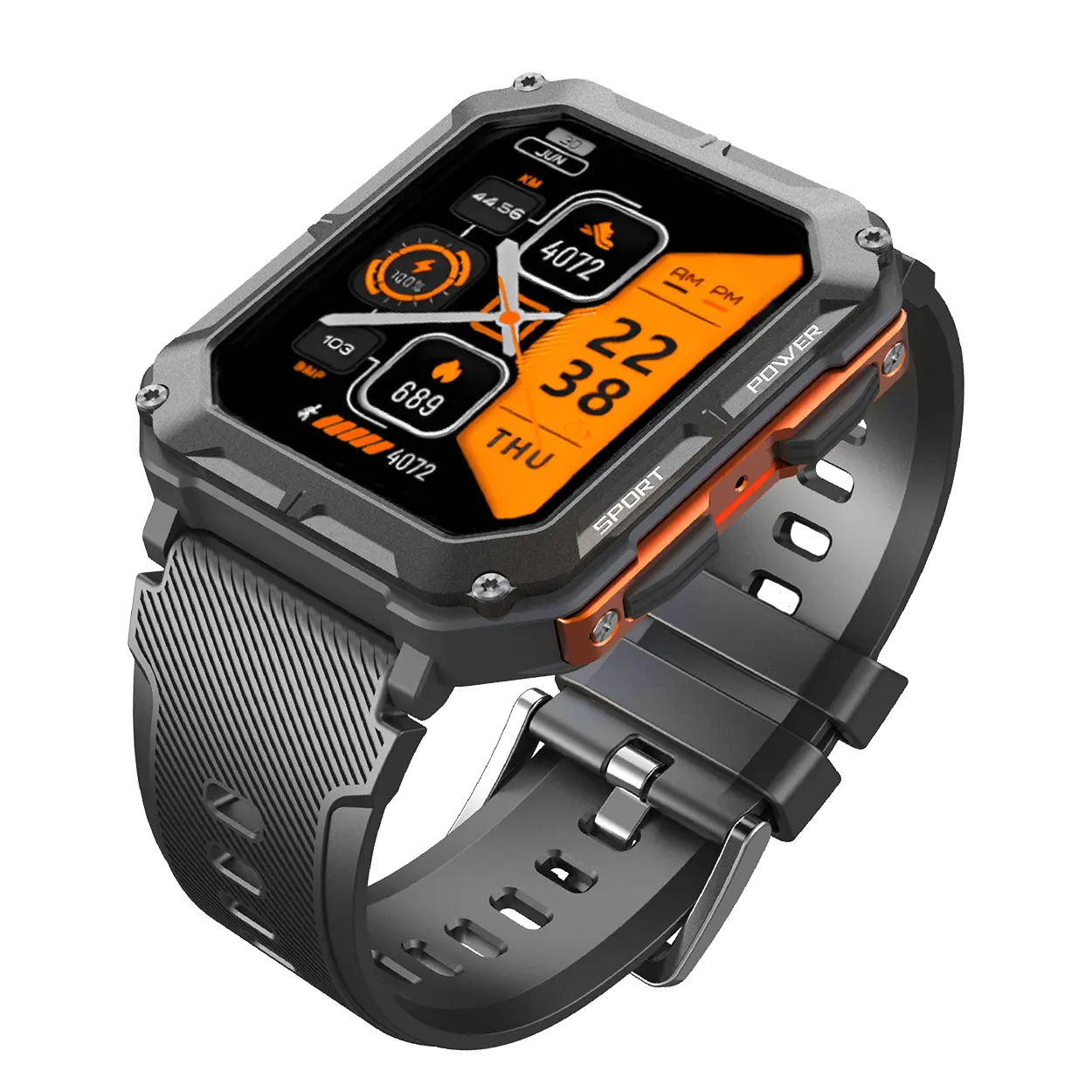 Robust Smartwatch med Pulsmonitor og Skridttæller